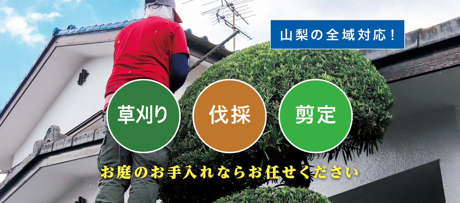 昭和町で草刈り・剪定・伐採なら「お庭の大将」